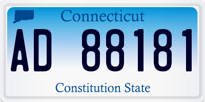 CT license plate AD88181