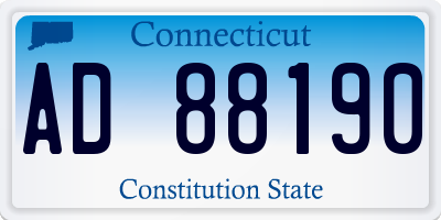 CT license plate AD88190