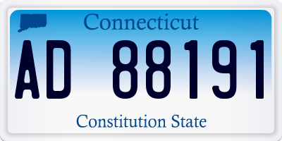 CT license plate AD88191