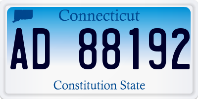 CT license plate AD88192