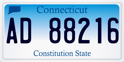 CT license plate AD88216