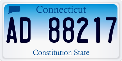 CT license plate AD88217
