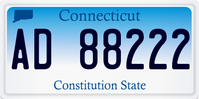 CT license plate AD88222