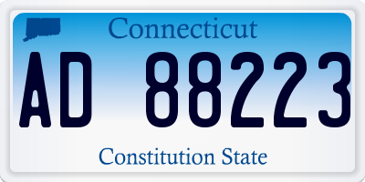 CT license plate AD88223