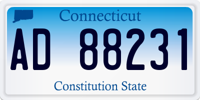 CT license plate AD88231