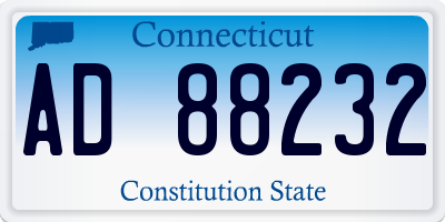 CT license plate AD88232