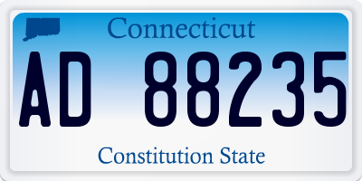 CT license plate AD88235