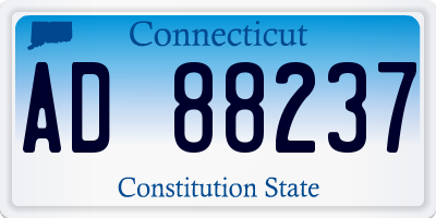 CT license plate AD88237