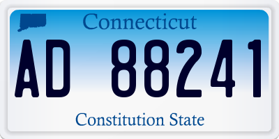 CT license plate AD88241