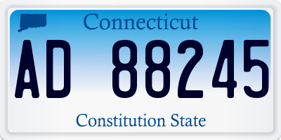 CT license plate AD88245