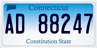 CT license plate AD88247