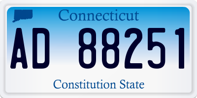 CT license plate AD88251