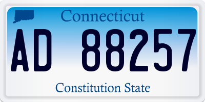 CT license plate AD88257