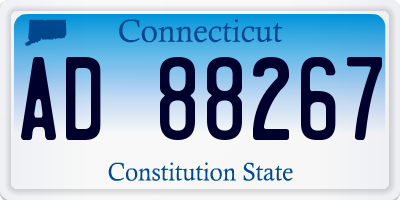 CT license plate AD88267