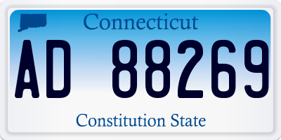 CT license plate AD88269