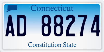 CT license plate AD88274