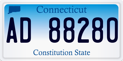 CT license plate AD88280