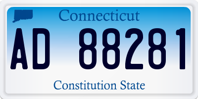 CT license plate AD88281