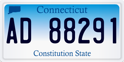 CT license plate AD88291