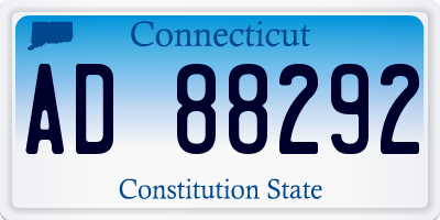 CT license plate AD88292