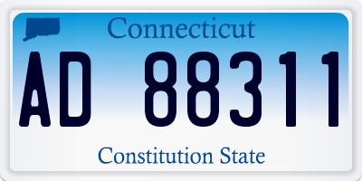 CT license plate AD88311