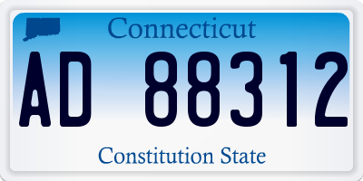 CT license plate AD88312