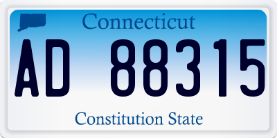 CT license plate AD88315