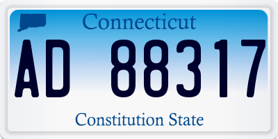 CT license plate AD88317