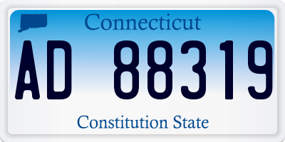 CT license plate AD88319