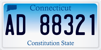 CT license plate AD88321