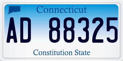 CT license plate AD88325