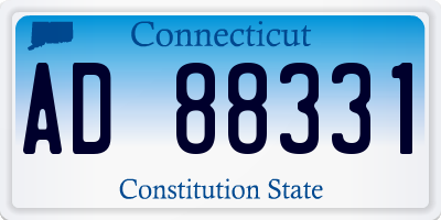 CT license plate AD88331