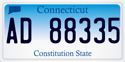 CT license plate AD88335