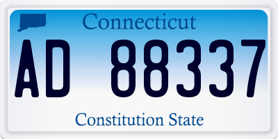 CT license plate AD88337