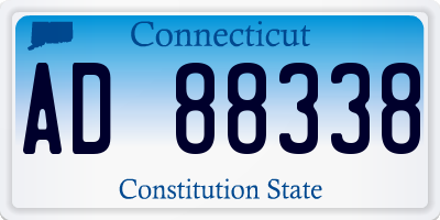 CT license plate AD88338