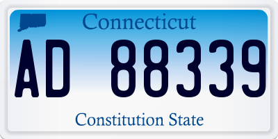 CT license plate AD88339