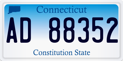 CT license plate AD88352