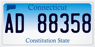 CT license plate AD88358