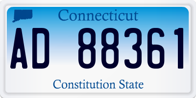 CT license plate AD88361