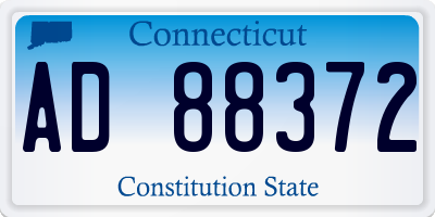 CT license plate AD88372