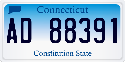 CT license plate AD88391