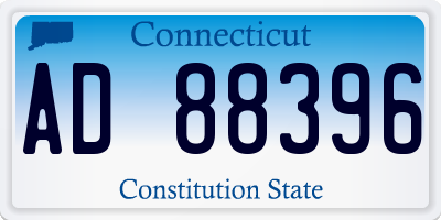 CT license plate AD88396