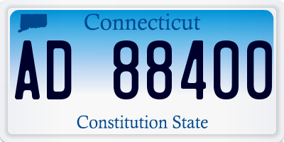 CT license plate AD88400