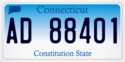 CT license plate AD88401
