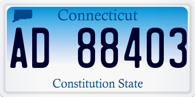 CT license plate AD88403