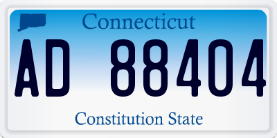 CT license plate AD88404
