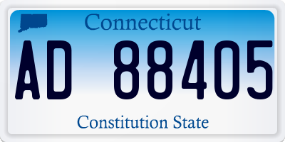 CT license plate AD88405