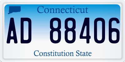 CT license plate AD88406