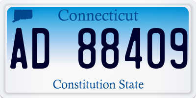 CT license plate AD88409