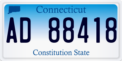 CT license plate AD88418